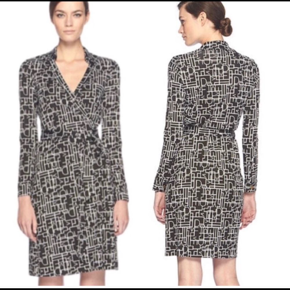Diane Von Furstenberg Silk Jeanne Wrap Dress EUC